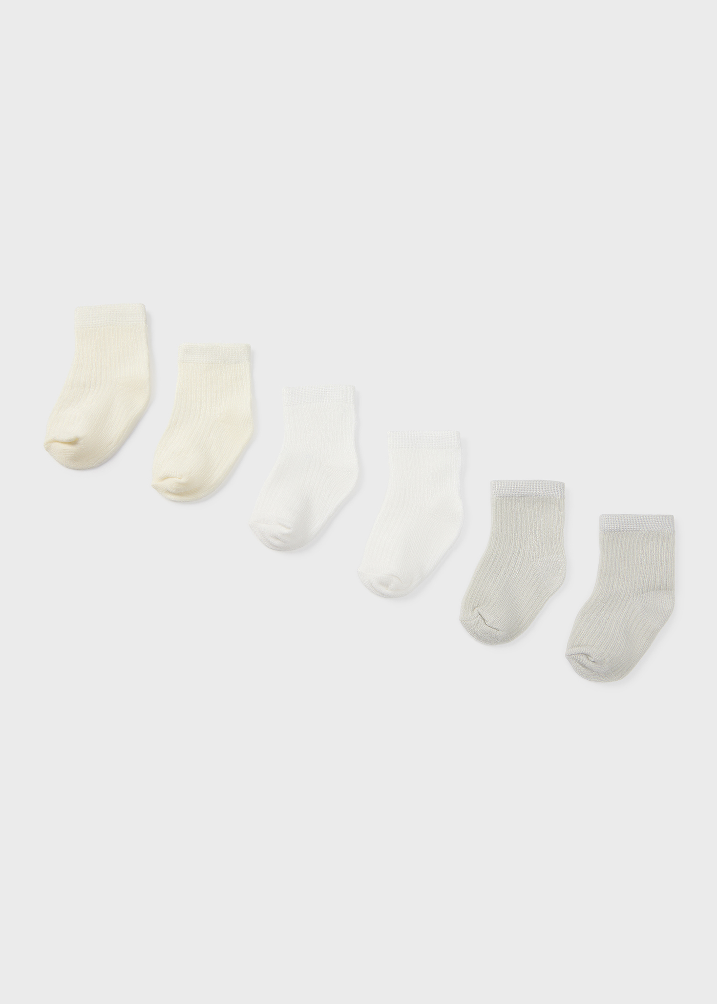 Conjunto de 6 meias LENZING™ ECOVERO™ de viscose para recém-nascidos, verdes.