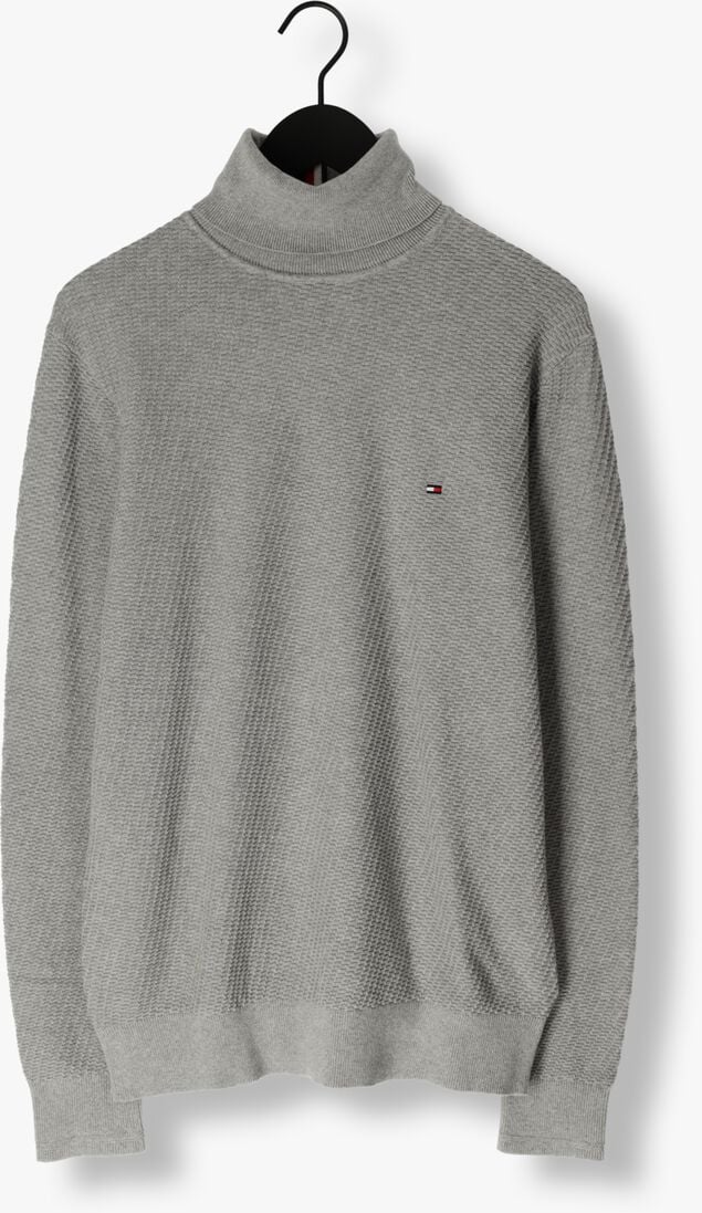 TOMMY HILFIGER grijze tommy hilfiger coltrui rectangular structure roll nk