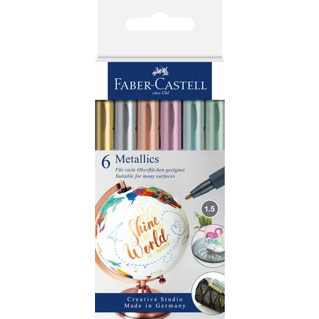 Faber-Castell Metallics Marker 6 Farben