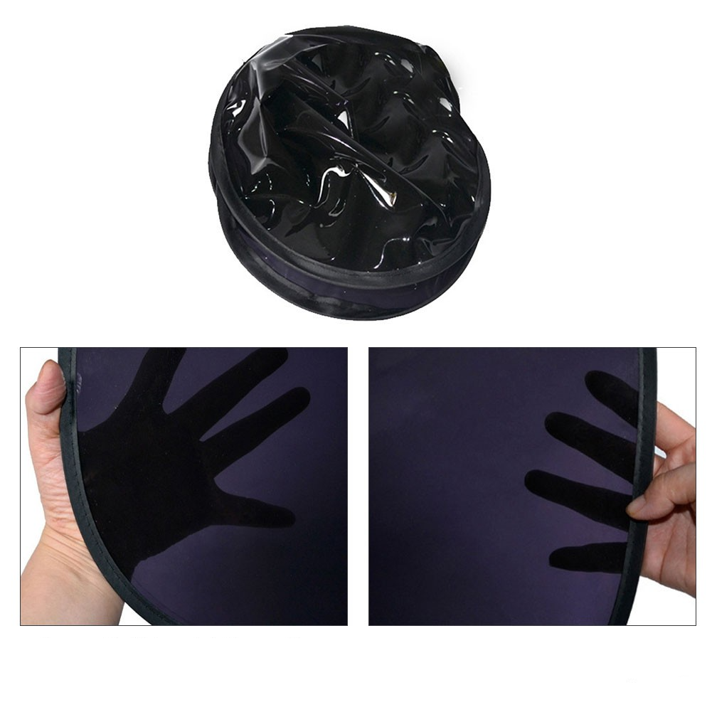 (2er Set) 52x36cm Statische Pop-Up Auto Sonnenblende Seitenscheibe mit UV-Schutz - Schwarz