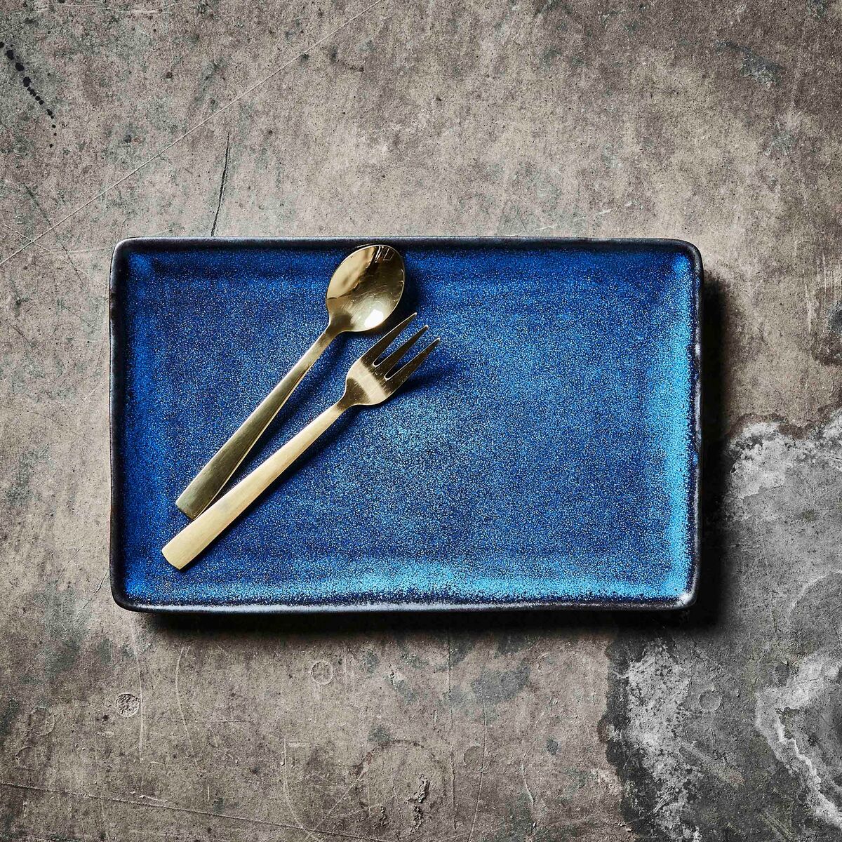Tallerken Rektangulær 23,5 x 15 cm Midnight Blue