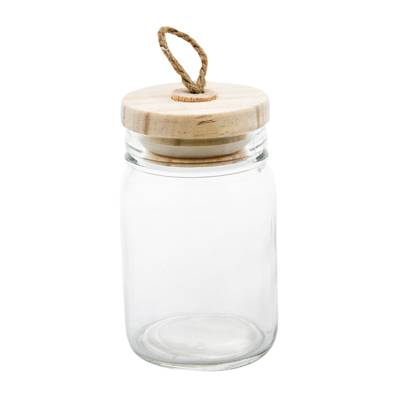 Opbergpotje met houten deksel - 250 ml