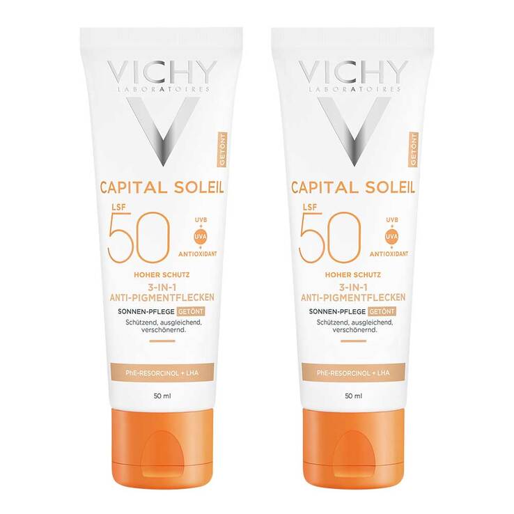 Vichy Idéal Soleil Anti Pigmentflecken Creme LSF 50+, 2x50 ml