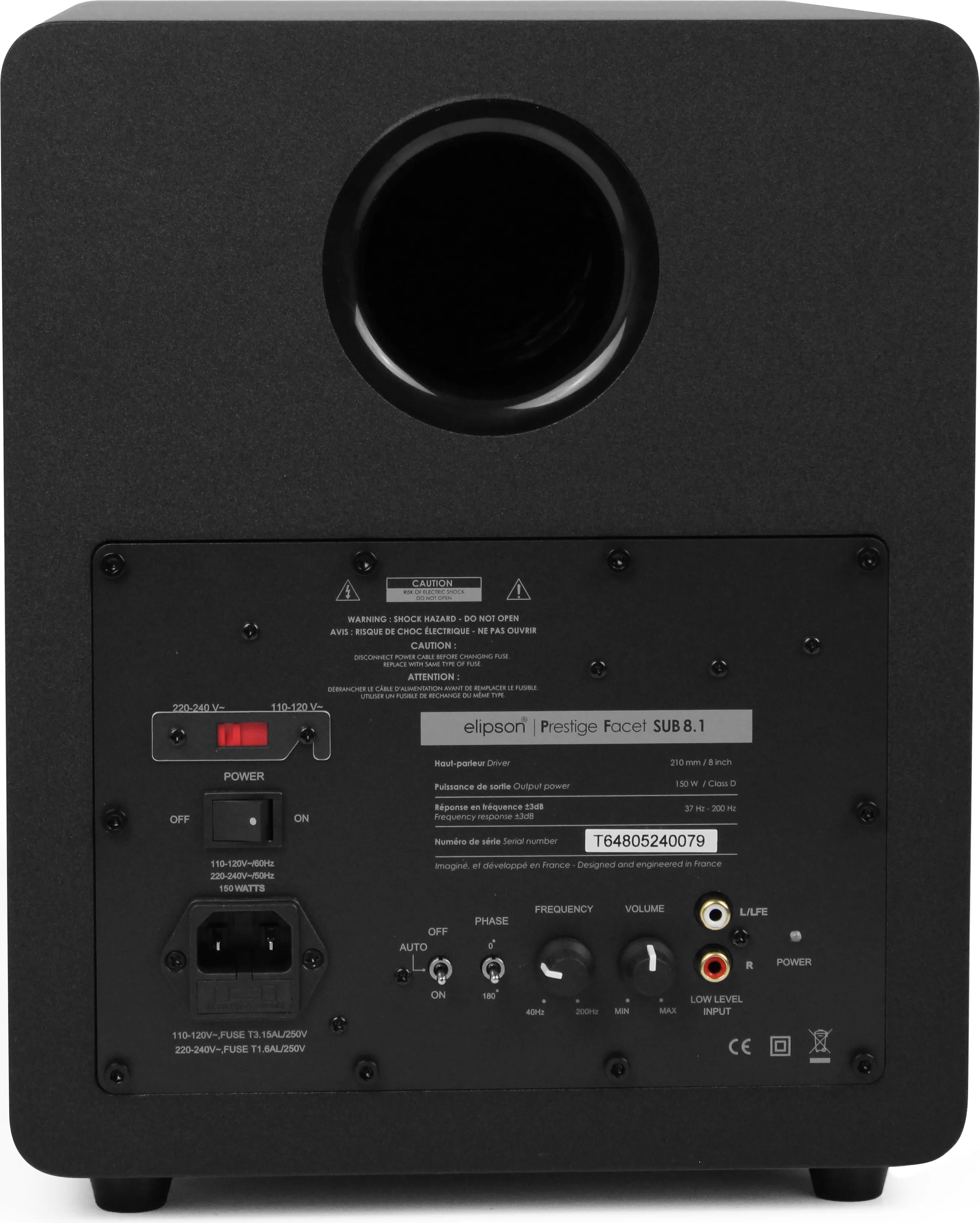 Elipson Prestige Subwoofer 8.1 Caissons de basses