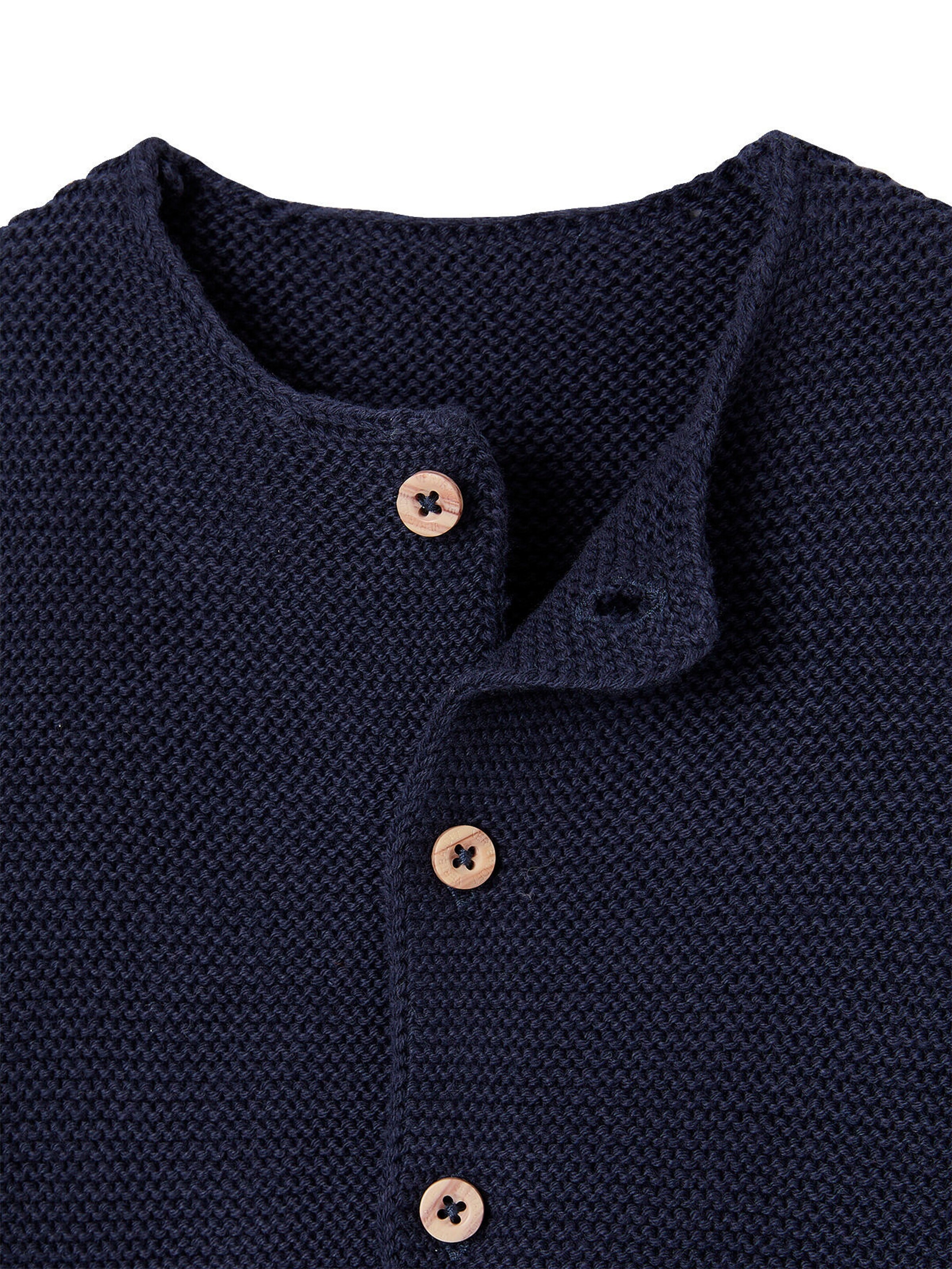 Vertbaudet Baby Strickjacke aus Baumwolle BASIC marine