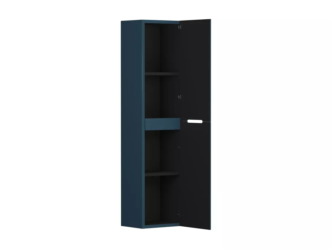 Colonne de salle de bain suspendu - 140 cm - strié bleu - PAVANI