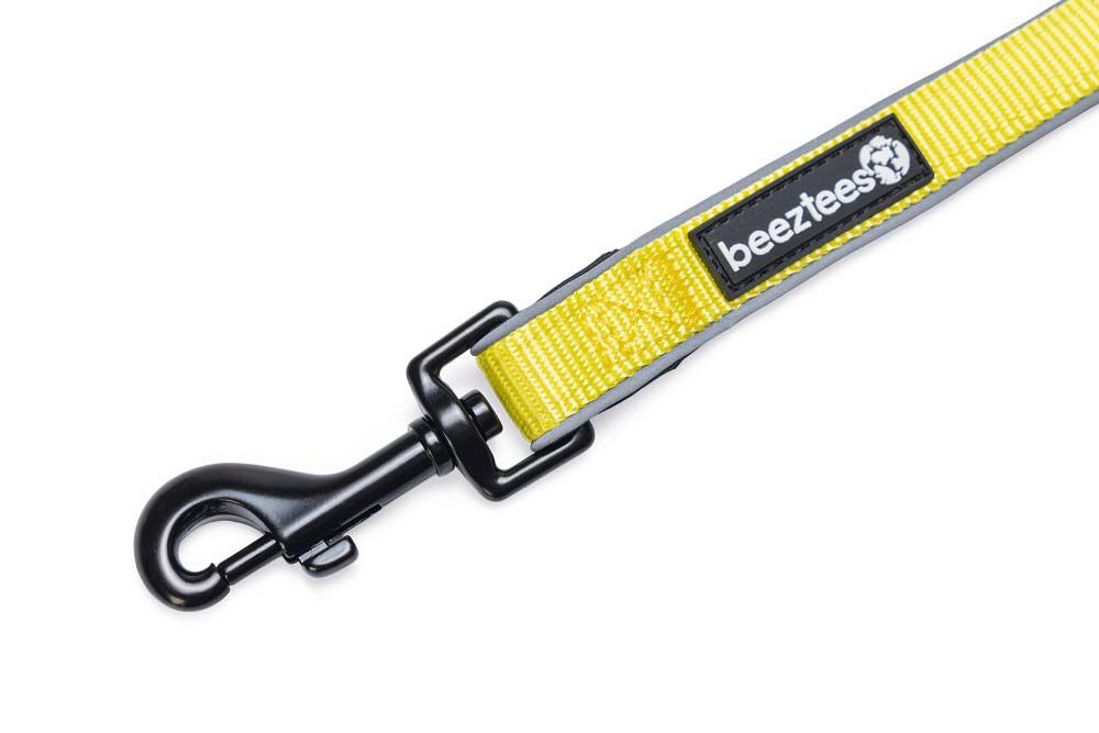 Beeztees Parinca Premium LED - Veiligheidsriem Hond - geel - 2 cm - 150 cm