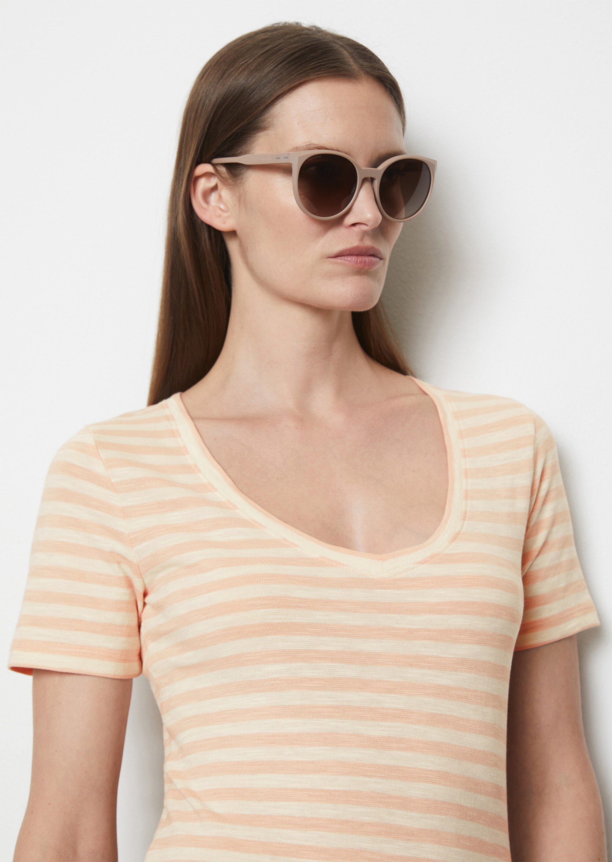 Ringel-T-Shirt regular aus Organic Cotton Slub Jersey