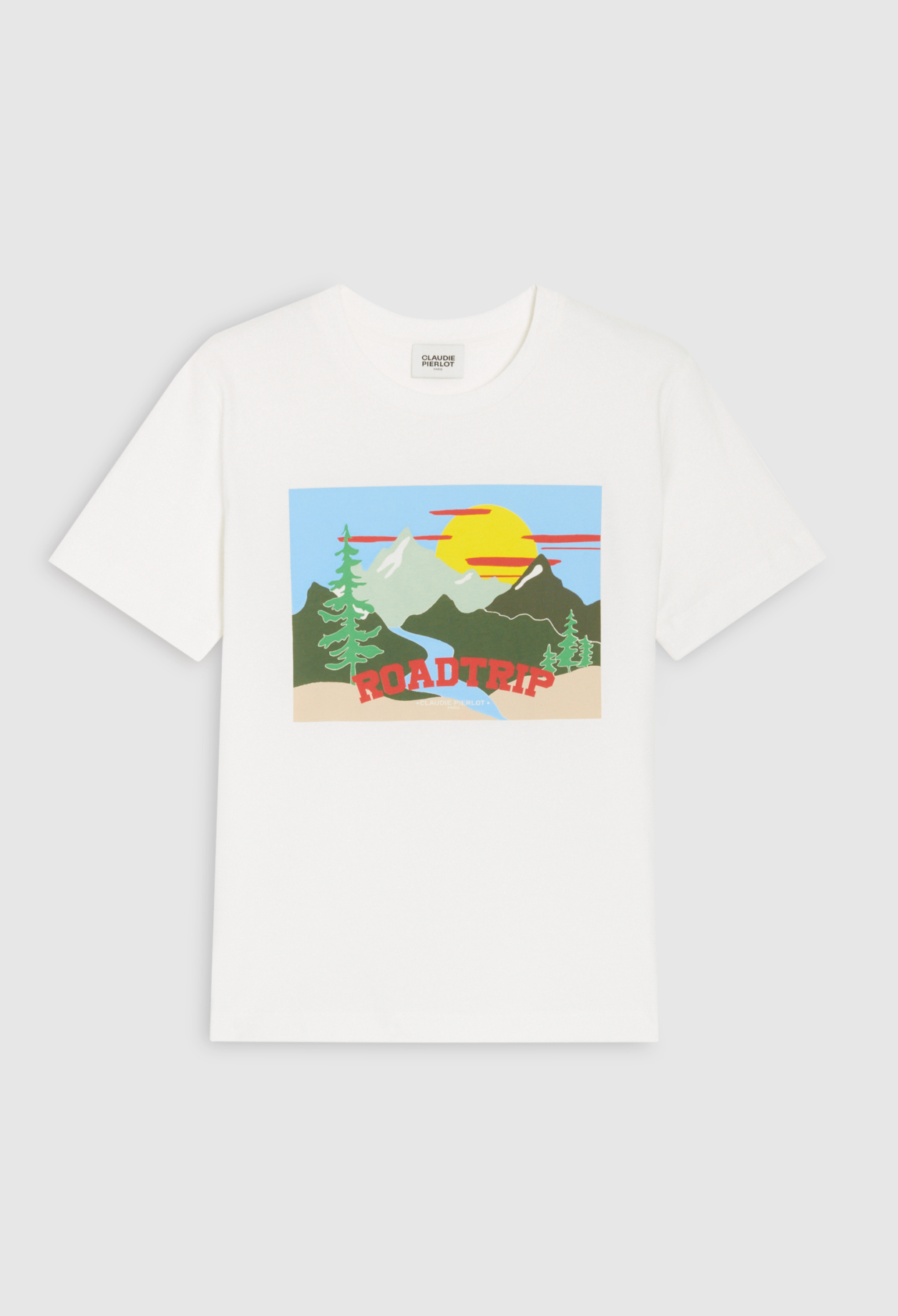 T-shirt imprime ecru