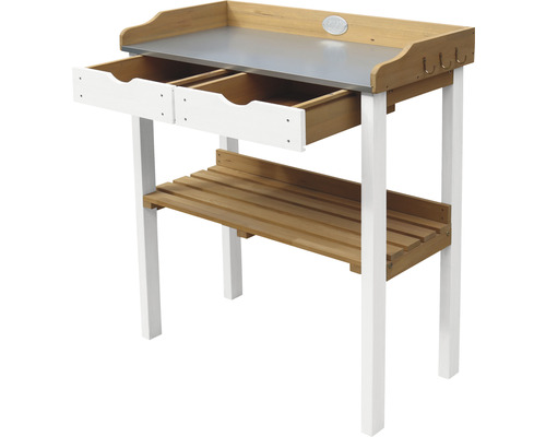 Axi plantentafel met 2 lades, bruin en wit
