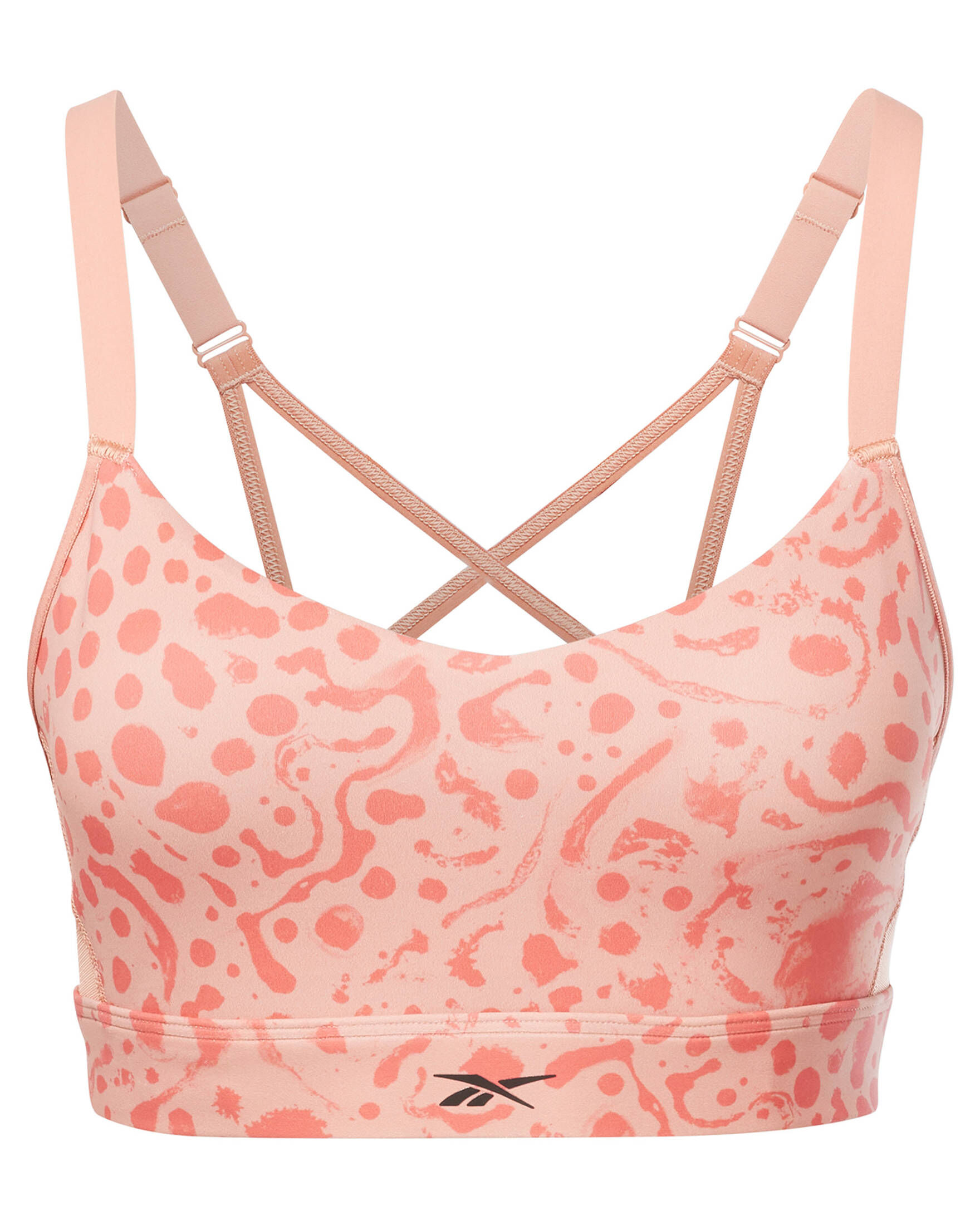 Reebok| Damen Sport-BH SR LUX STRAPPY BRA AOP MODERN SAFARI PRINT