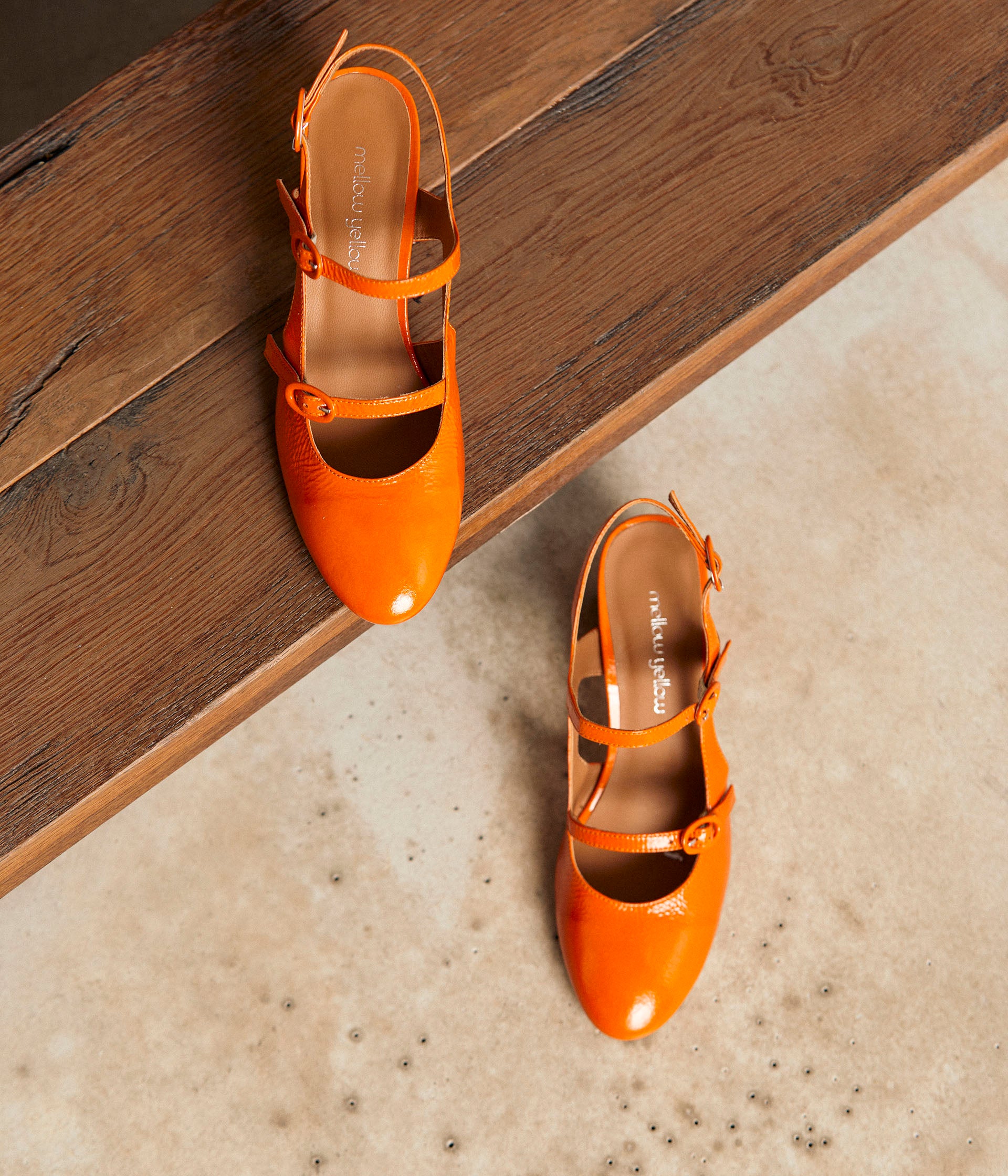 Escarpins verni orange Linoa