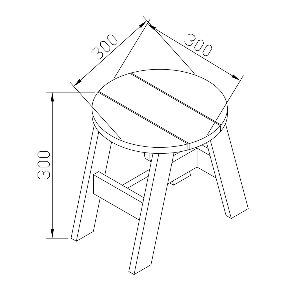 Axi table de pique nique ronde pour enfants en bois