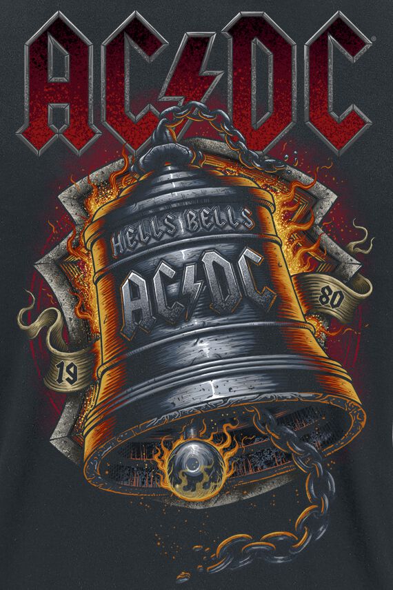Hells Bells Flames | AC/DC T-Shirt Manches courtes
