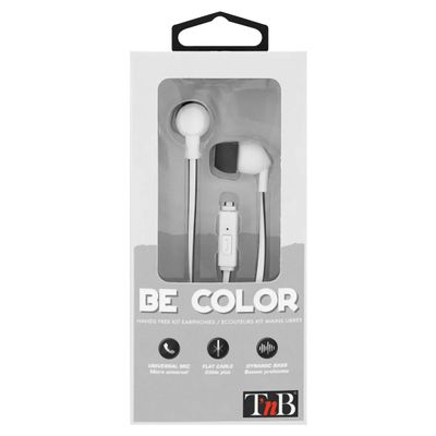 T'nB BE COLOR Kit main libre - Ecouteurs filaire avec micro - intra-auriculaire - blanc
