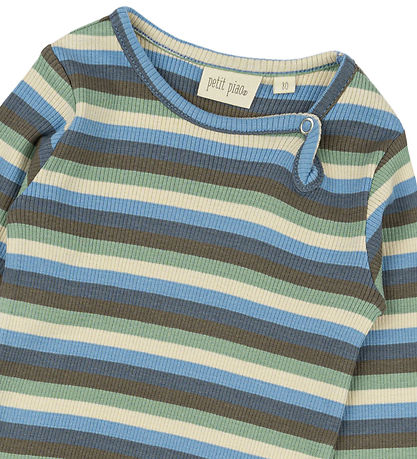 Petit Piao Body l/ä - Rib - Modal - Verlockung Blue Multi Stripe