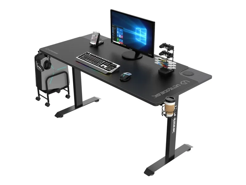 Ultradesk MOMENTUM, Lige, Friform facon, Spil, Sort, 1520 mm, 700 mm