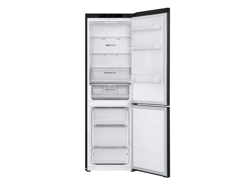 LG GBV3100DEP - Køleskab/fryser - bund-fryser - bredde: 59.5 cm - dybde: 68.2 cm - højde: 186 cm - 344 liter - Klasse D - grafitsort