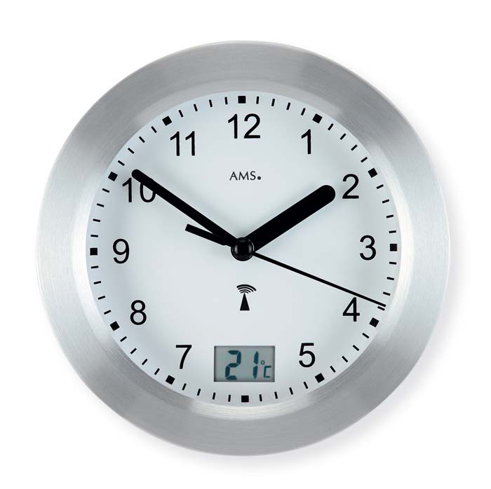 AMS Wandklok 5923 | Radiogestuurde klokken | Badkamerklokken