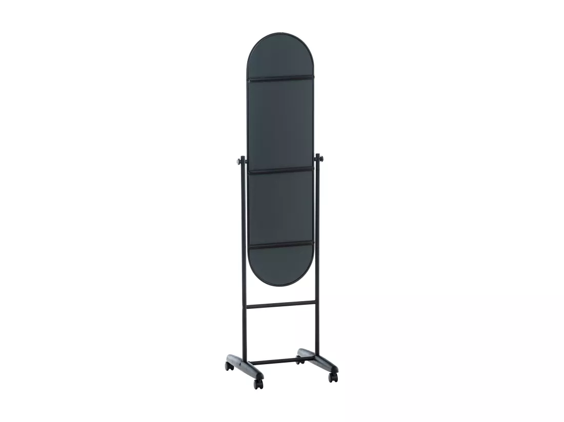 Miroir sur pieds - Métal - Noir - Nane