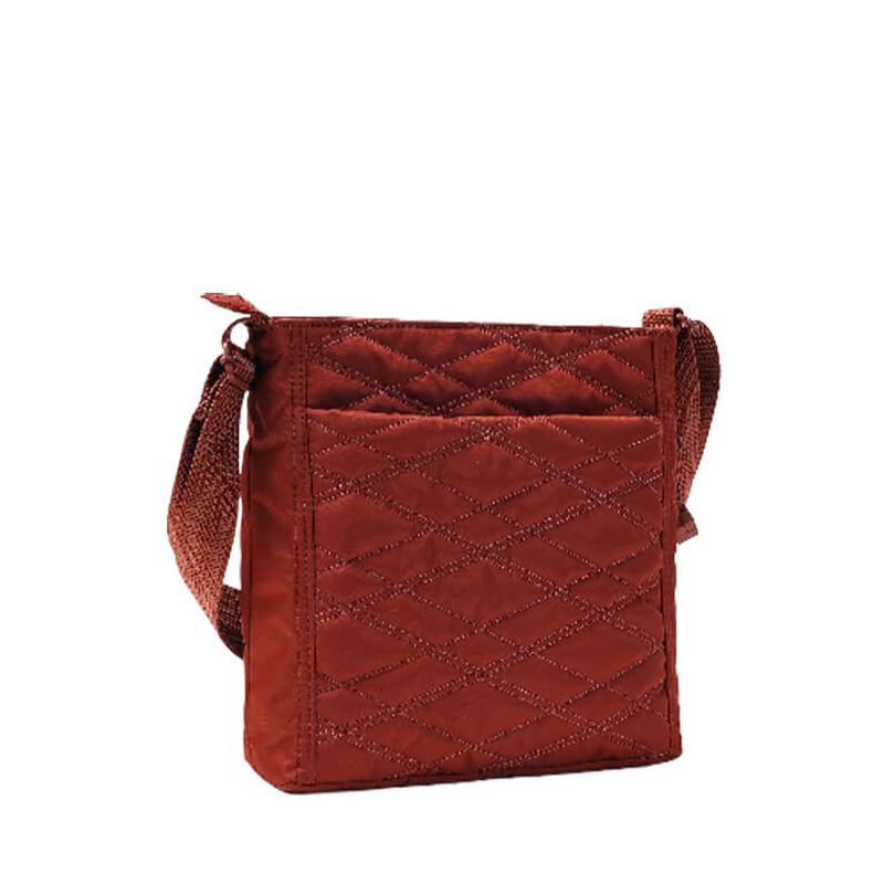 Sac bandoulière Orva 25,5 cm New Quilt Brandy Brown