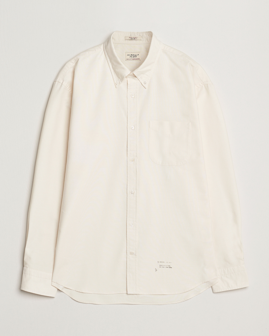 GANT 240 Mulberry Street Regular Fit US Oxford Shirt Cream