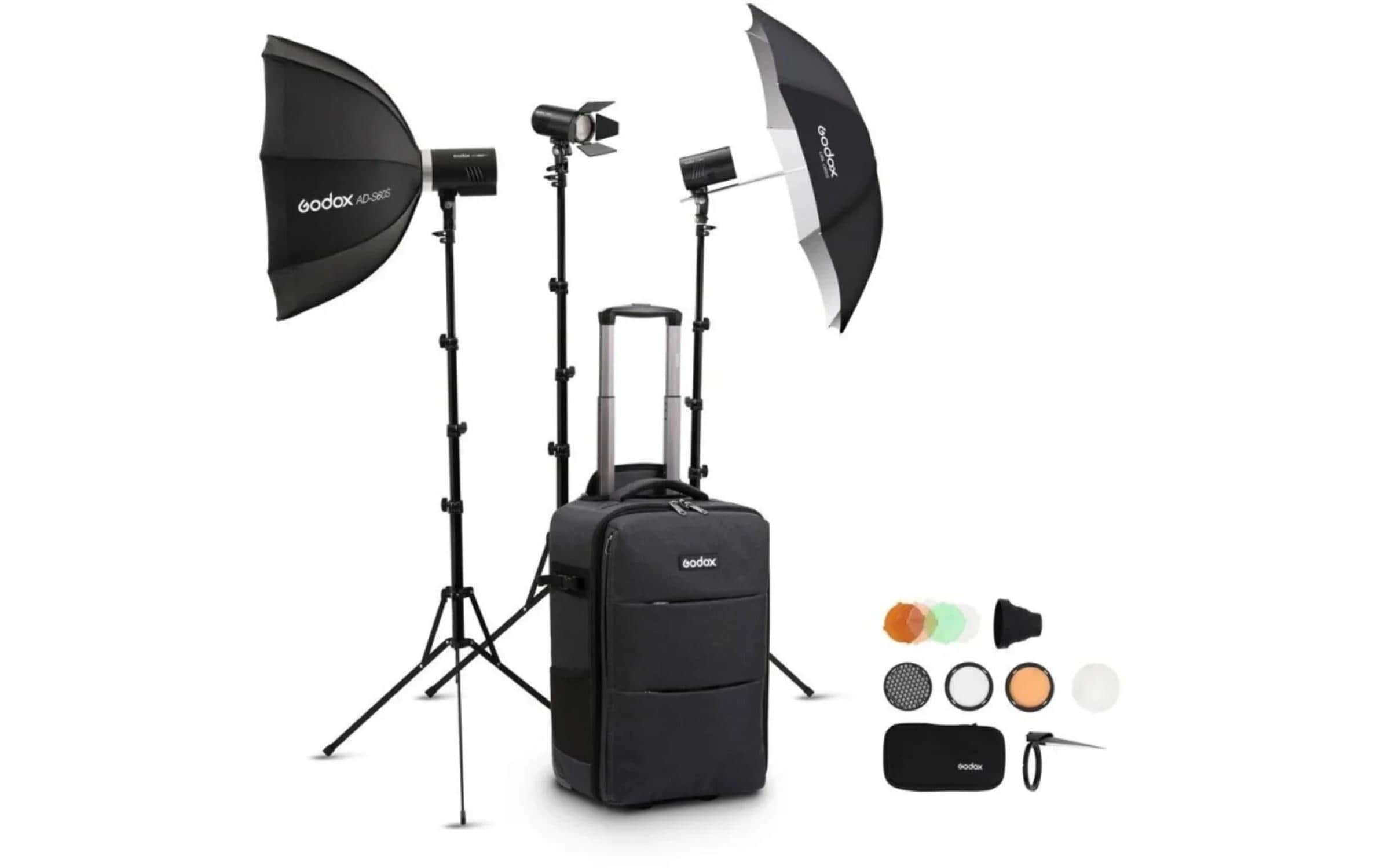 Blitzgerät Dreilicht-Kit AD-K1<br>AD300Pro und 2x AD100Pro Vielseitiges Studio-Blitzset für professionelle Studio- und Aussenaufnahmen