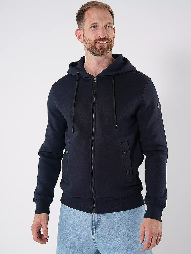 ALPHATAURI Kapuzensweatjacke dunkelblau