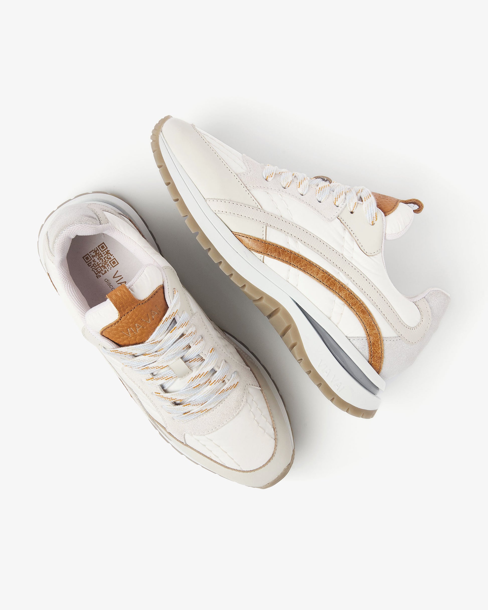 VIA VAI beige dames sneakers Usher Skye