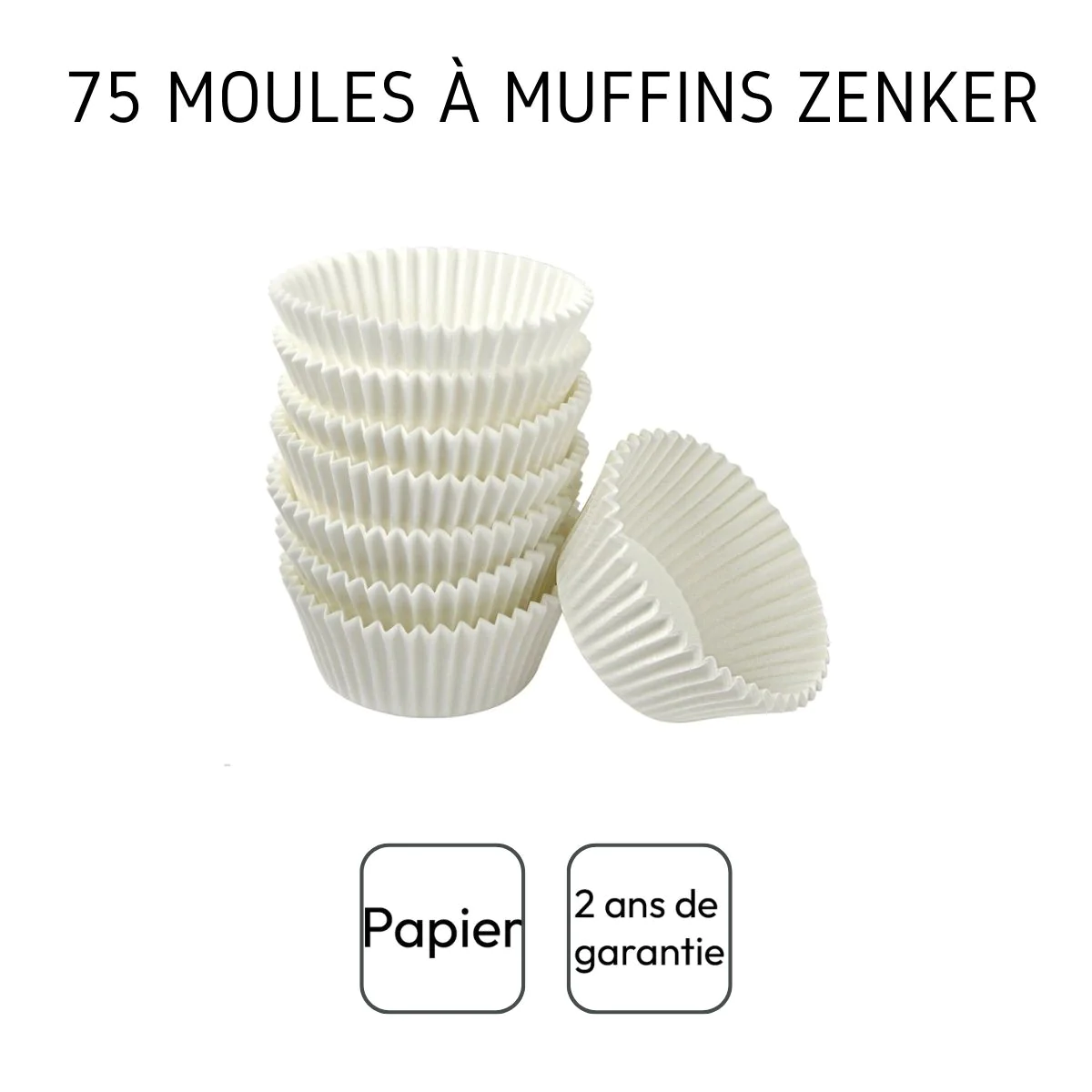 Lot de 75 moules à muffins en papier 5 cm Smart Pastry Zenker