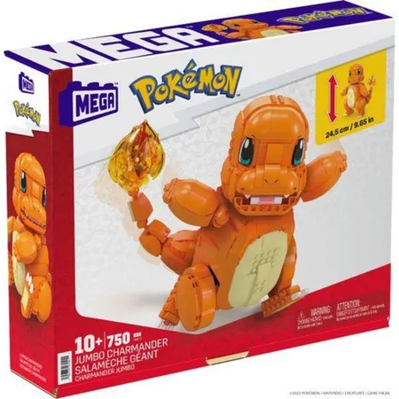 Mattel Mega Construx Pokemon Jumbo Glumanda Collector Figur