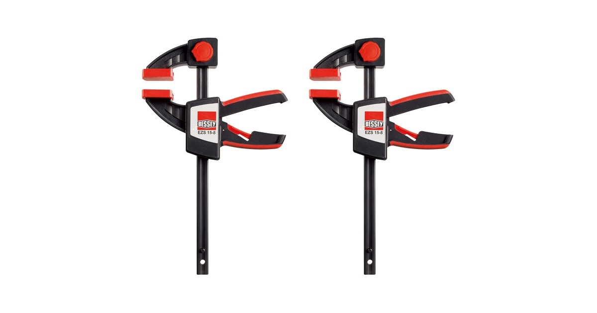 BESSEYEénhands lijmtang EZS11-4SET lijmklem  (Zwart/rood, 2 stuks)