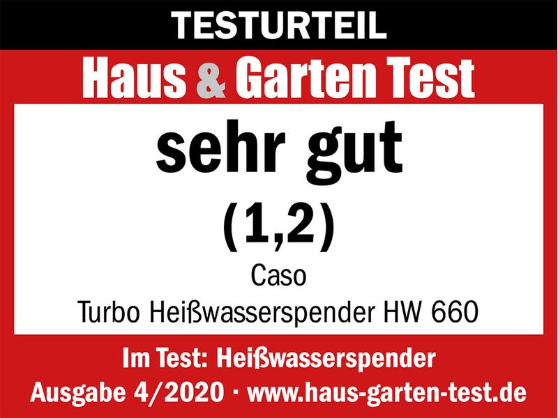 Caso Turbo Heisswasserspender HW660 2.7 l, Hellgrau/Schwarz Schnellwasserkocher