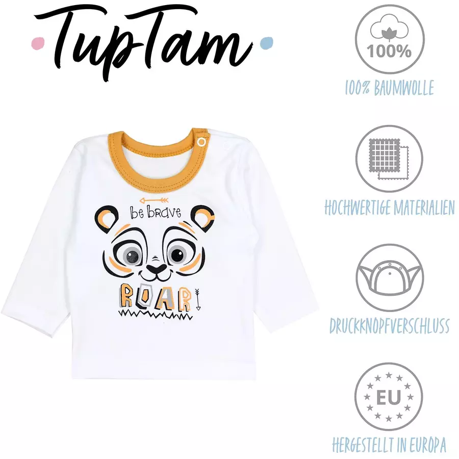 TupTam Baby Jungen Langarmshirt 5er Pack blau Modell 1