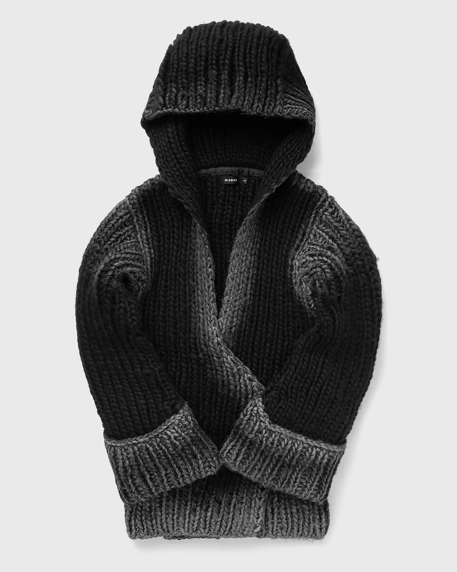 MISBHV BULKY WAX HOODED KNITTED DRESS