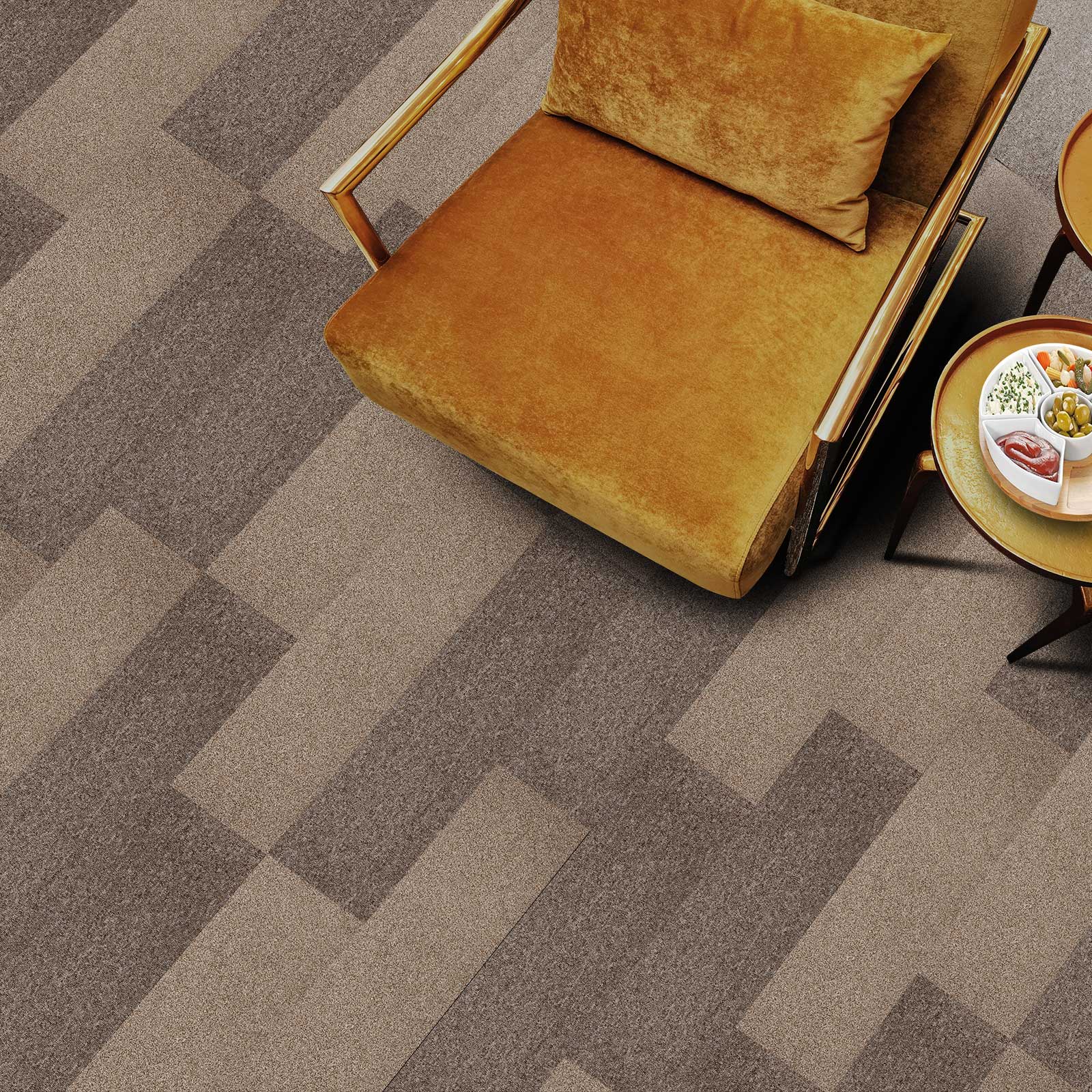 Karat Teppichdielen Walnut | Beige 810