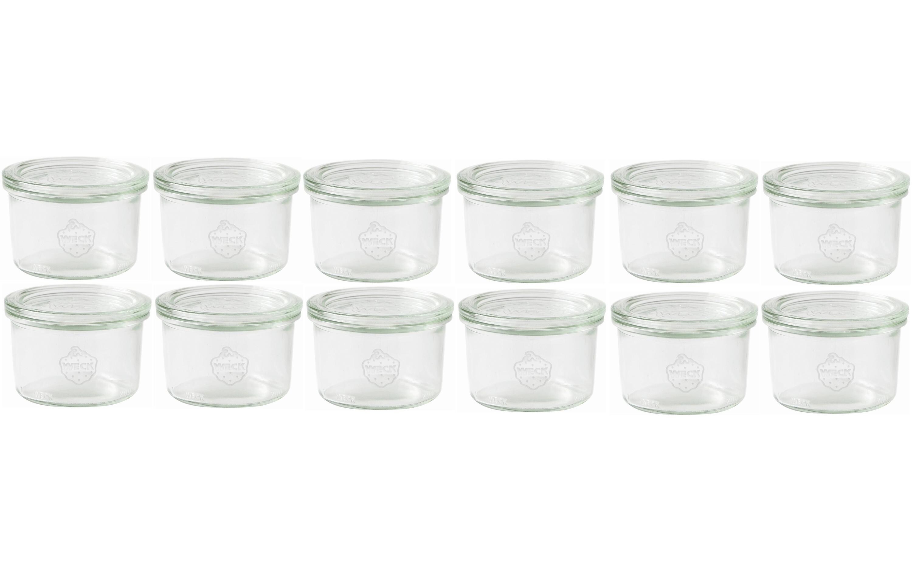 Einmachglas 200 ml, 12 StückEinmachgläser Set mit Deckel