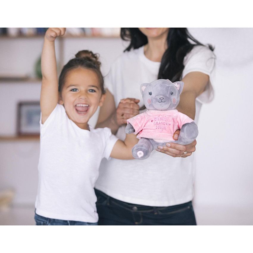 Chat en peluche - Gris clair