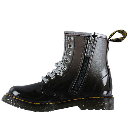 Dr. Martens Støvler - 1460 Glitter J - Sølver/Sort
