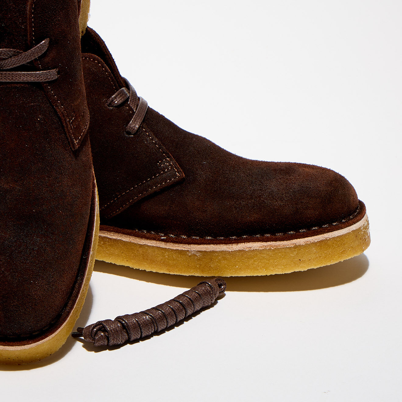 Clarks Originals Desert boots en Velours de Cuir marron foncé