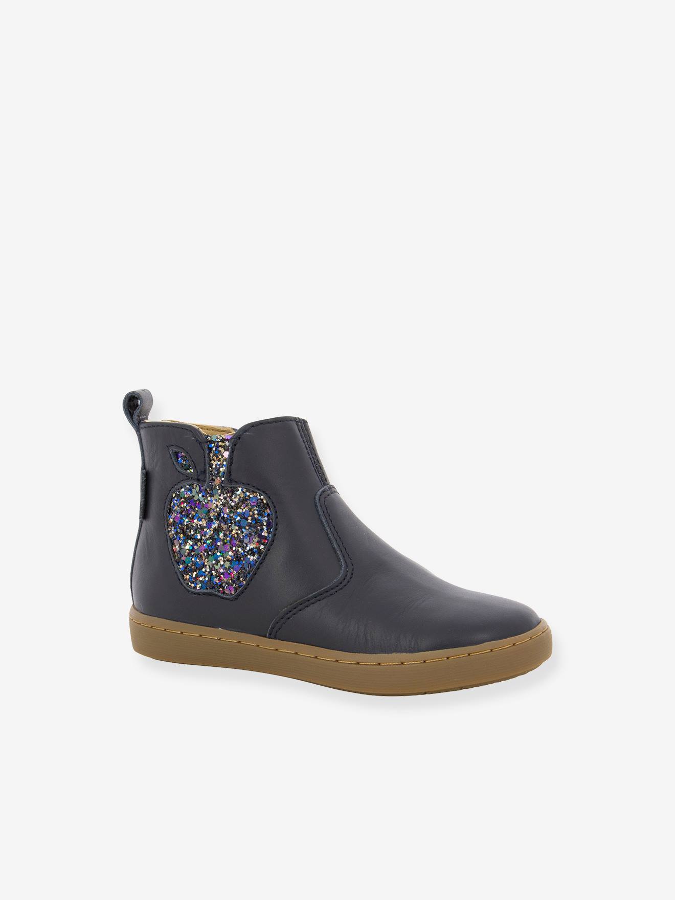 Botas de cano curto Play New Apple Nappa SHOO POM® azul marinho
