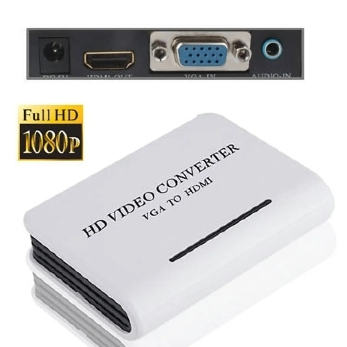 Wewoo Convertisseur Audio Vidéo VGA vers HDMI - Blanc