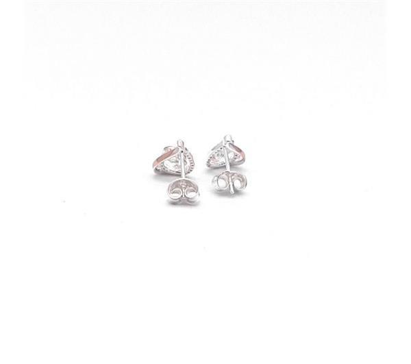 Unique And Co Ladies Unique And Co Sterling,Rose Gold,CZ Earrings