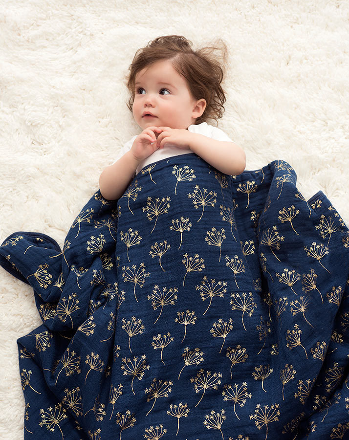 Schmusedecke DREAM BLANKET - (120x120cm) in metallic/gold