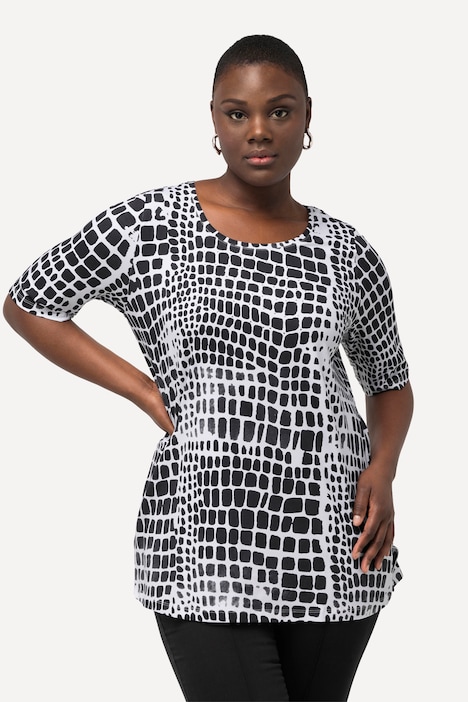 T-Shirt, Pima Cotton, Ziersteine, Rundhals, Halbarm