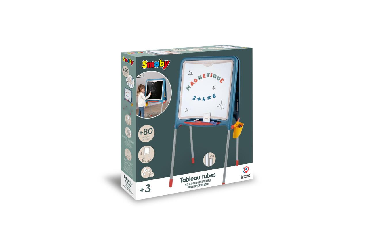 Smoby dubbelzijdig metalen bord met accessoires