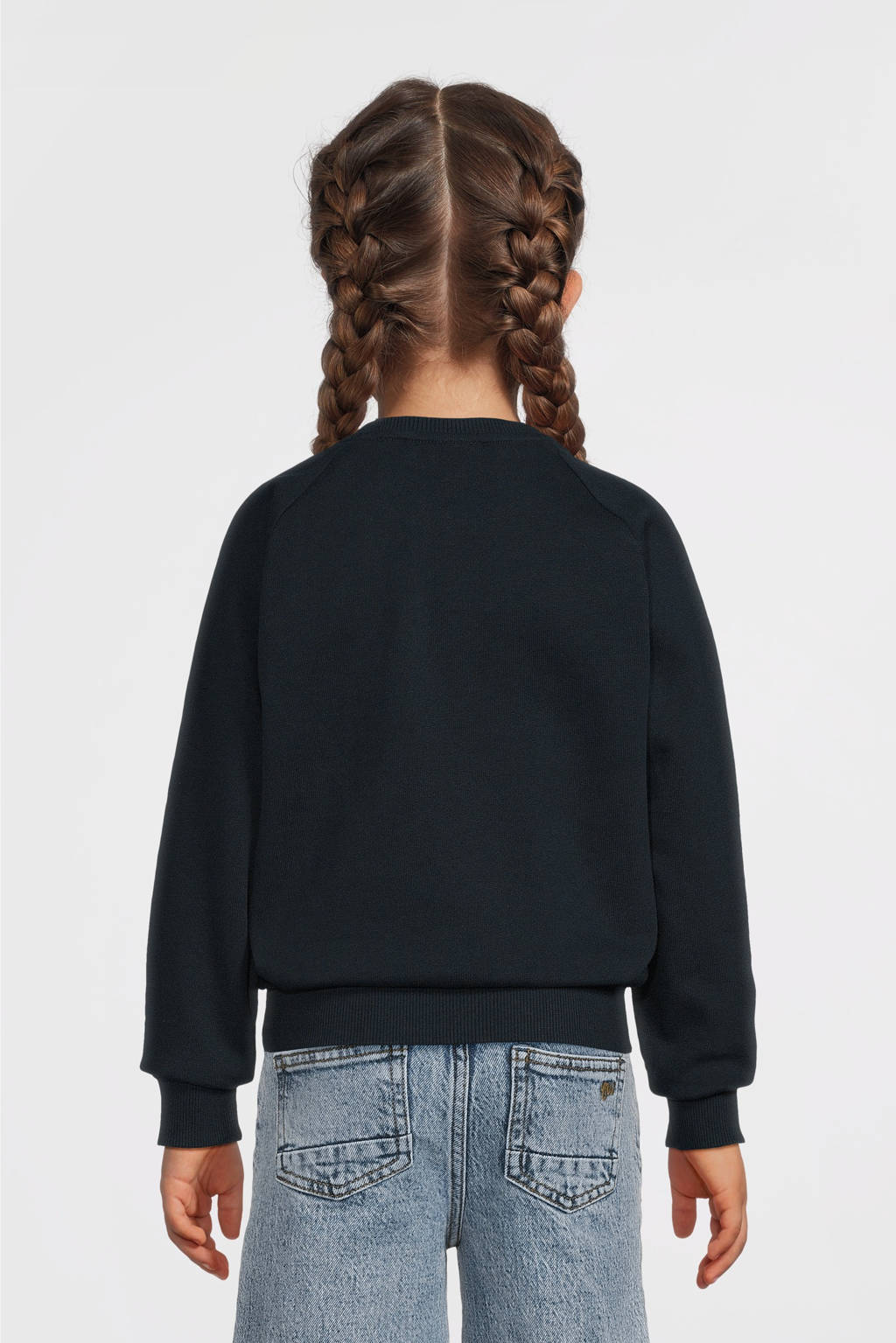 NAME IT sweater NKFVENUS met printopdruk donkerblauw