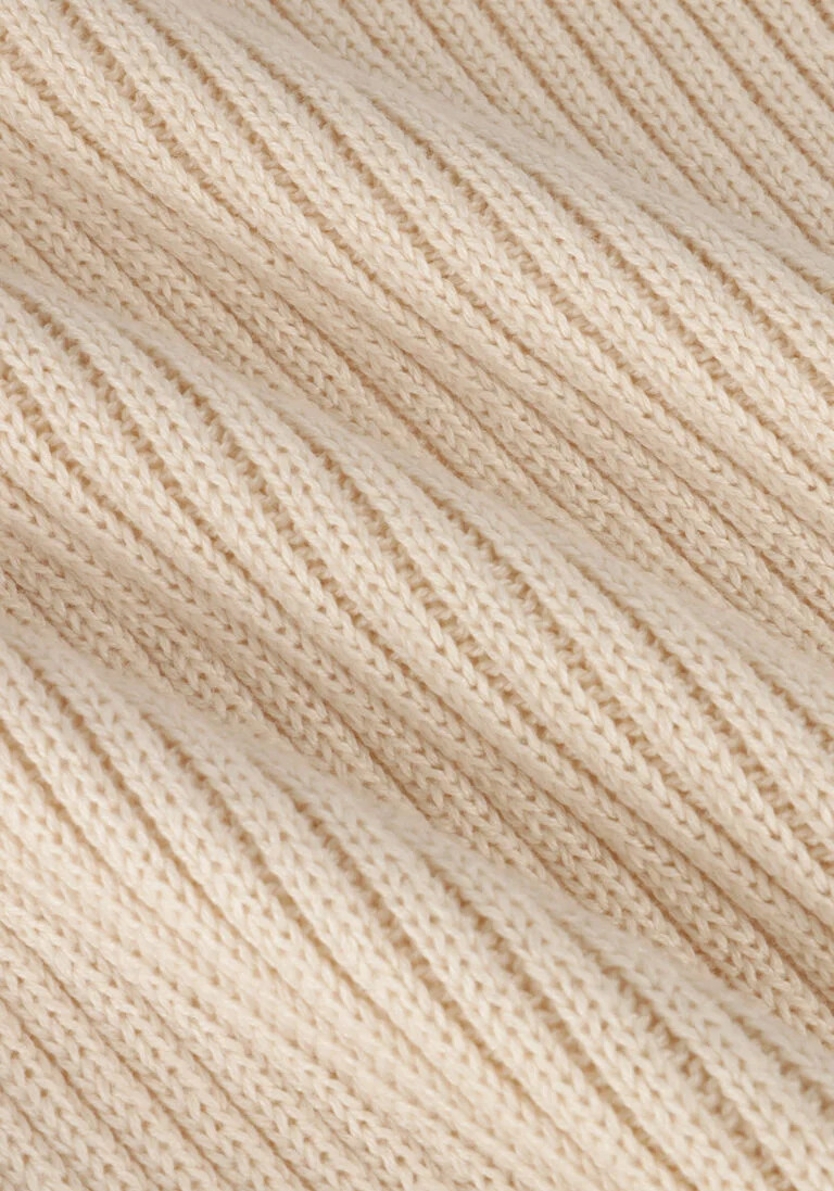 Y.A.S. beige y.a.s. midi jurk yasmavi ls knit midi zipper dress
