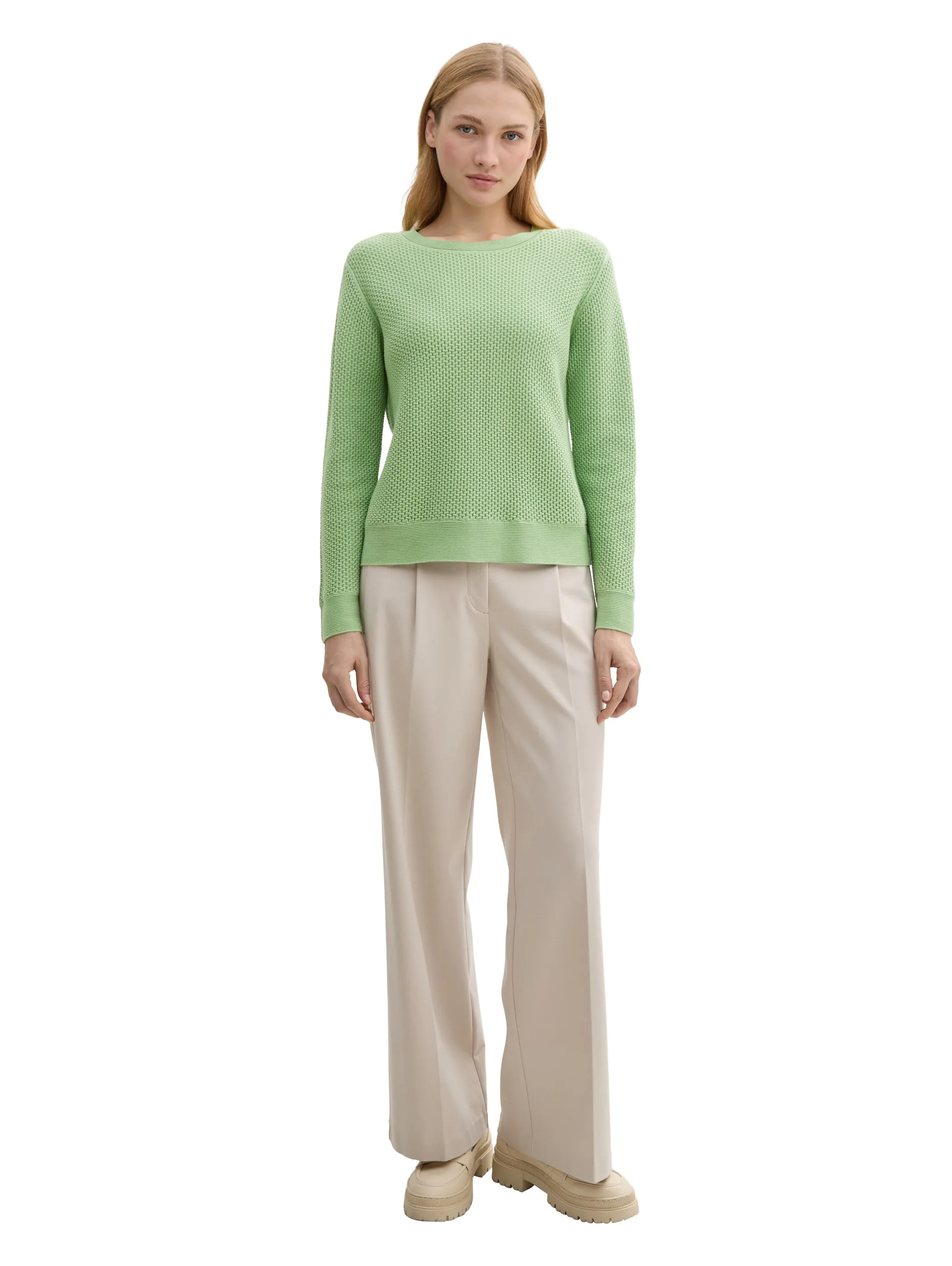 Damen Strukturpullover