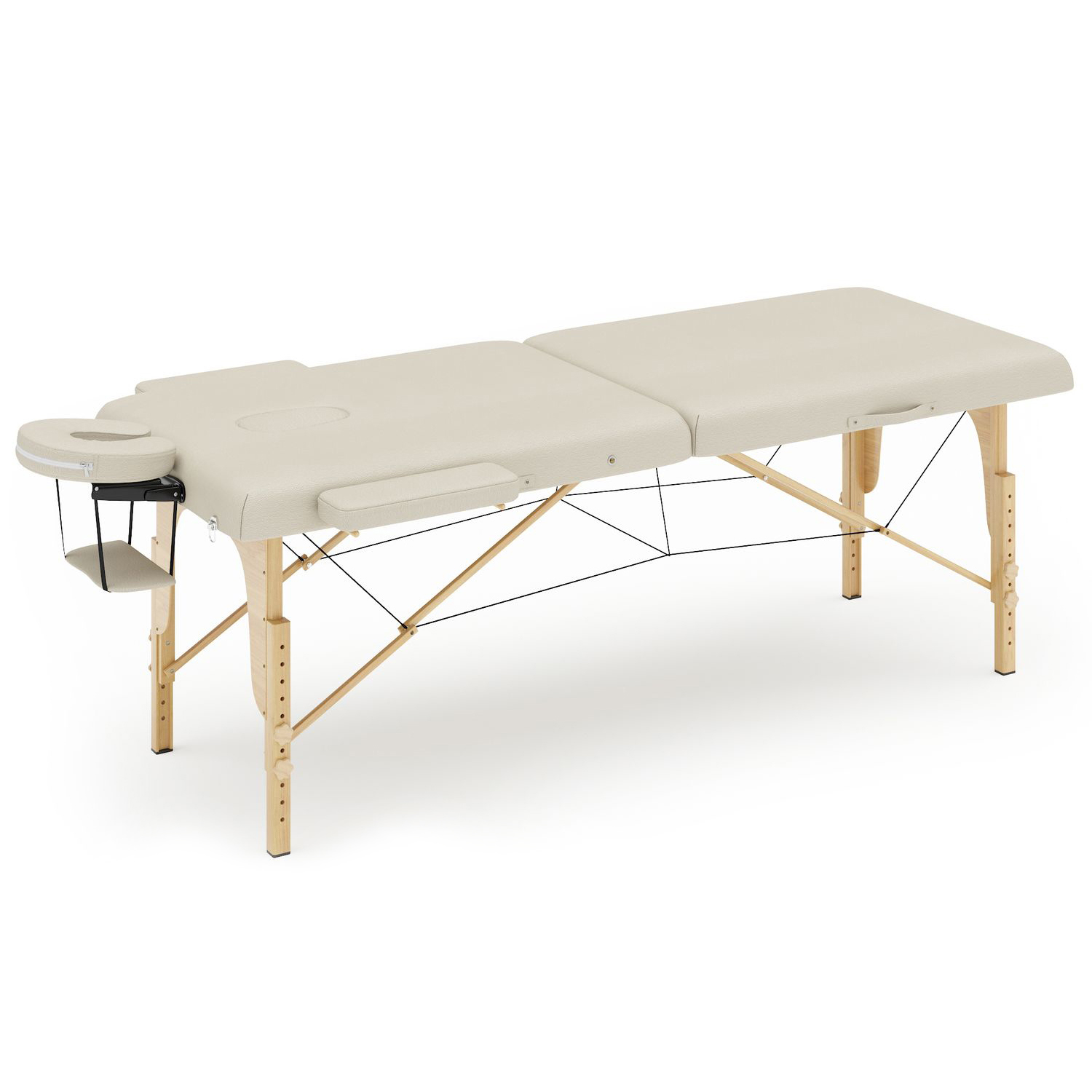 Massageliege 2-Zonen beige